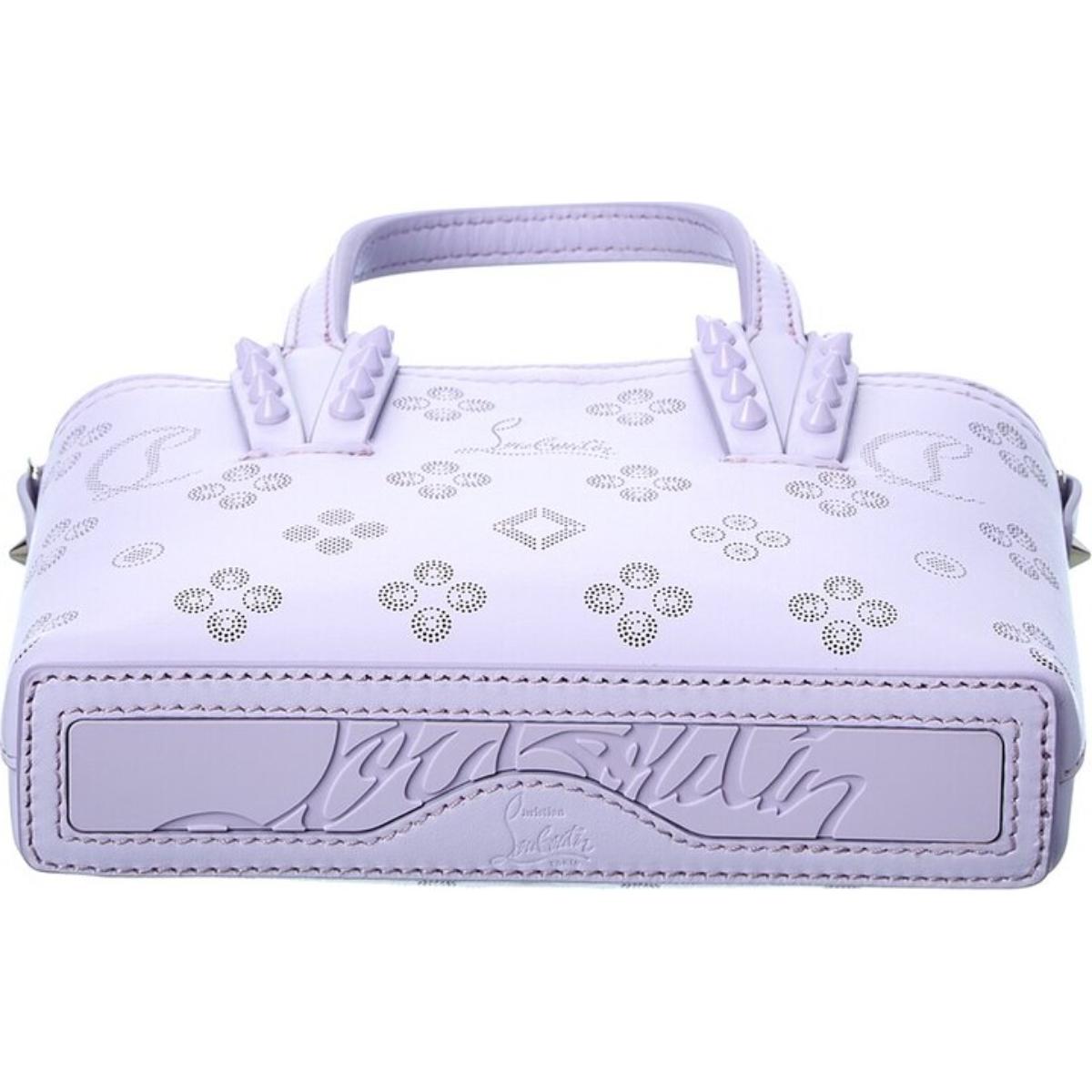 Christian Louboutin Cabata Nano Loubinthesky Leather Tote Purple