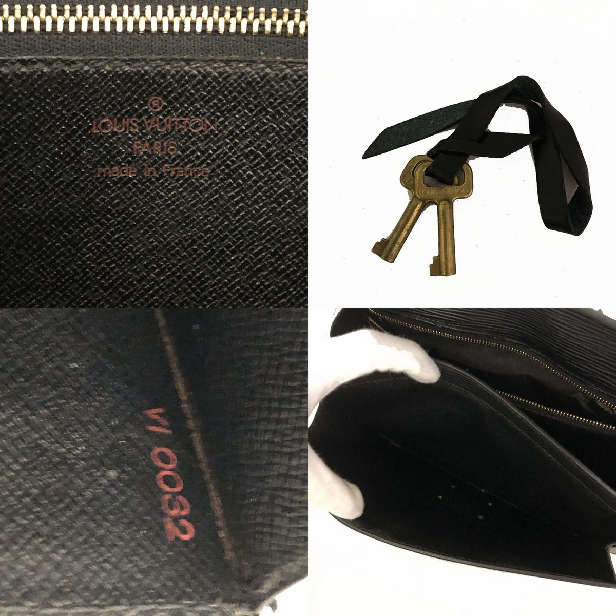 $1,350 2002 Louis Vuitton Epi Pochette Sellier Dragonne Clutch Bag VI0032
