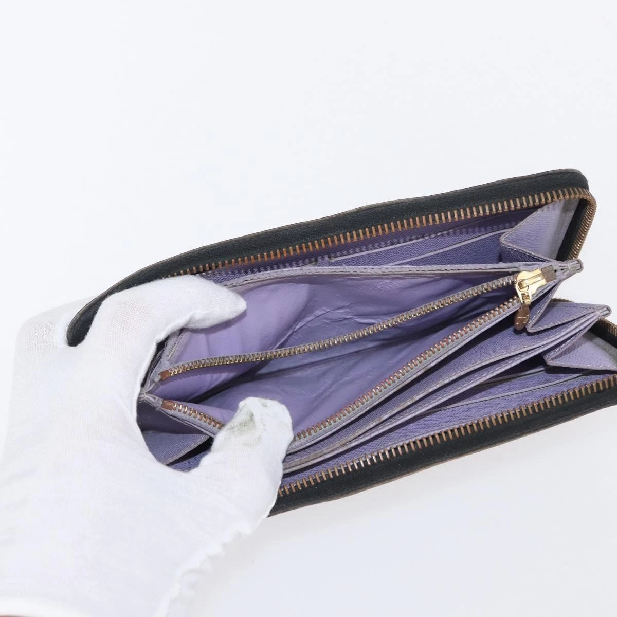 $940 Louis Vuitton Monogram Multicolor Zippy Wallet Black Purple