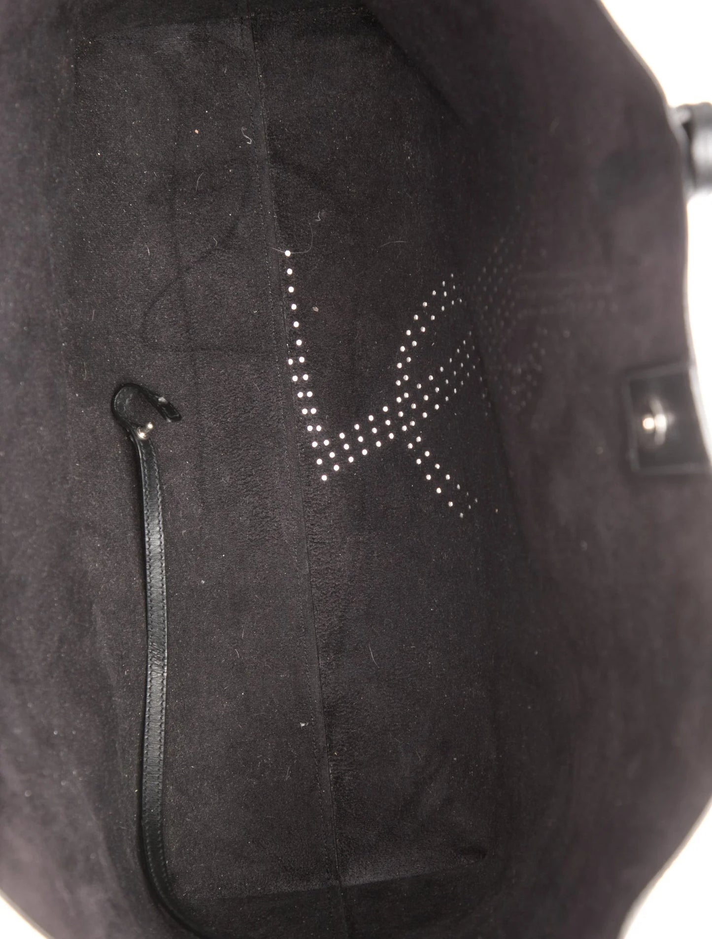 2018 Saint Laurent Vintage Calfskin Perforated East West Shopping Tote Black