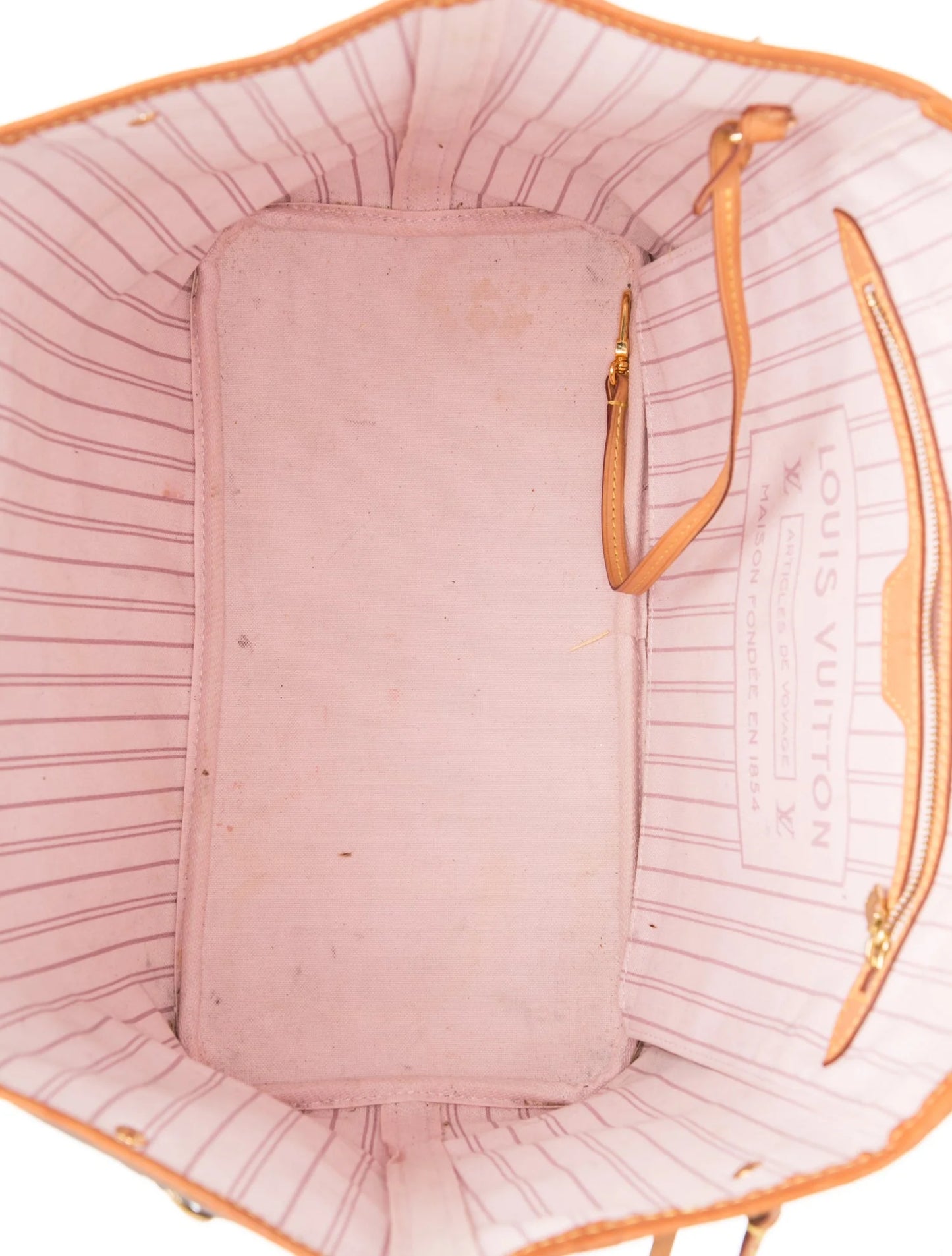 $2800 2015 Louis Vuitton Monogram Saint Barth V Neverfull MM Light Pink