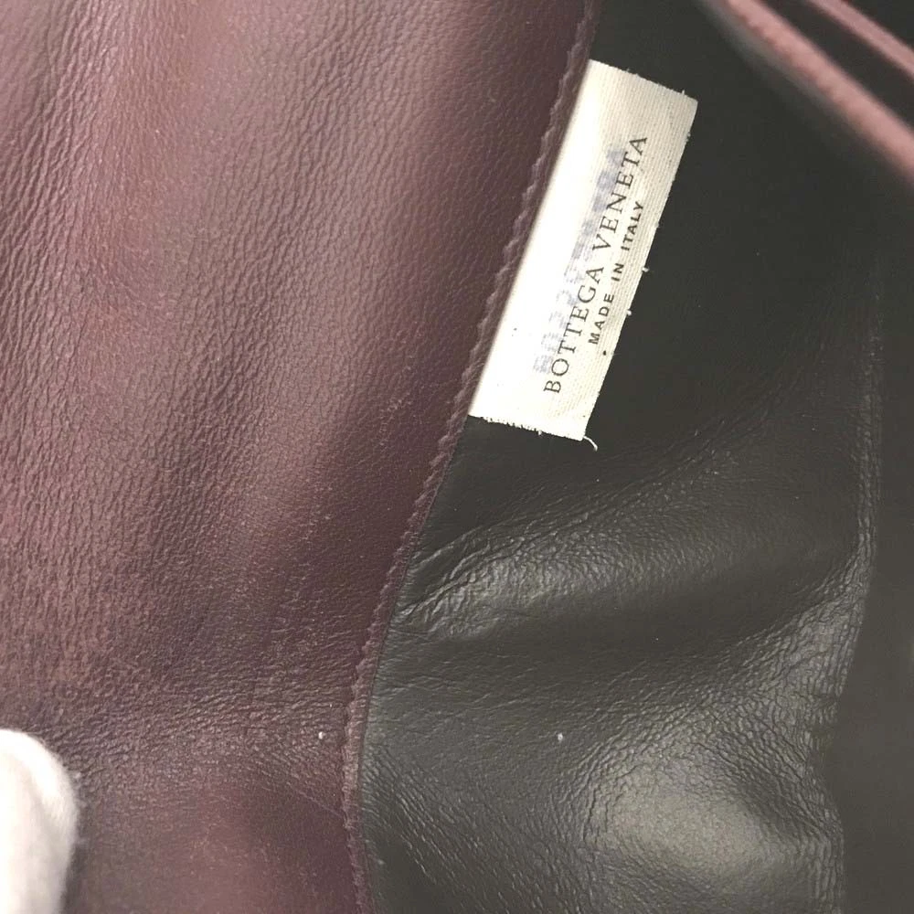 Bottega Veneta Intrecciato Lambskin Long Bifold Wallet Bordeaux