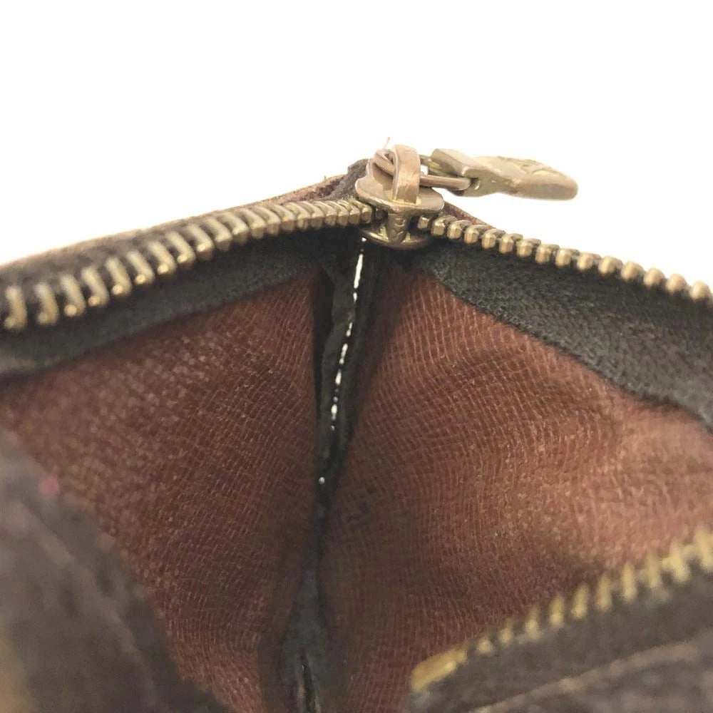 Louis Vuitton Monogram Pochette Cles Wallet Coin Purse Brown CA1020