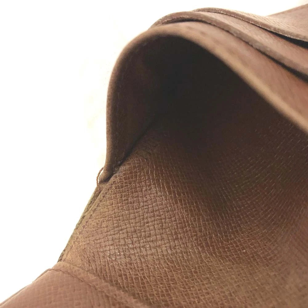 $560 1995 Louis Vuitton Monogram Portefeiulle Elise Trifold Wallet Brown TH0945