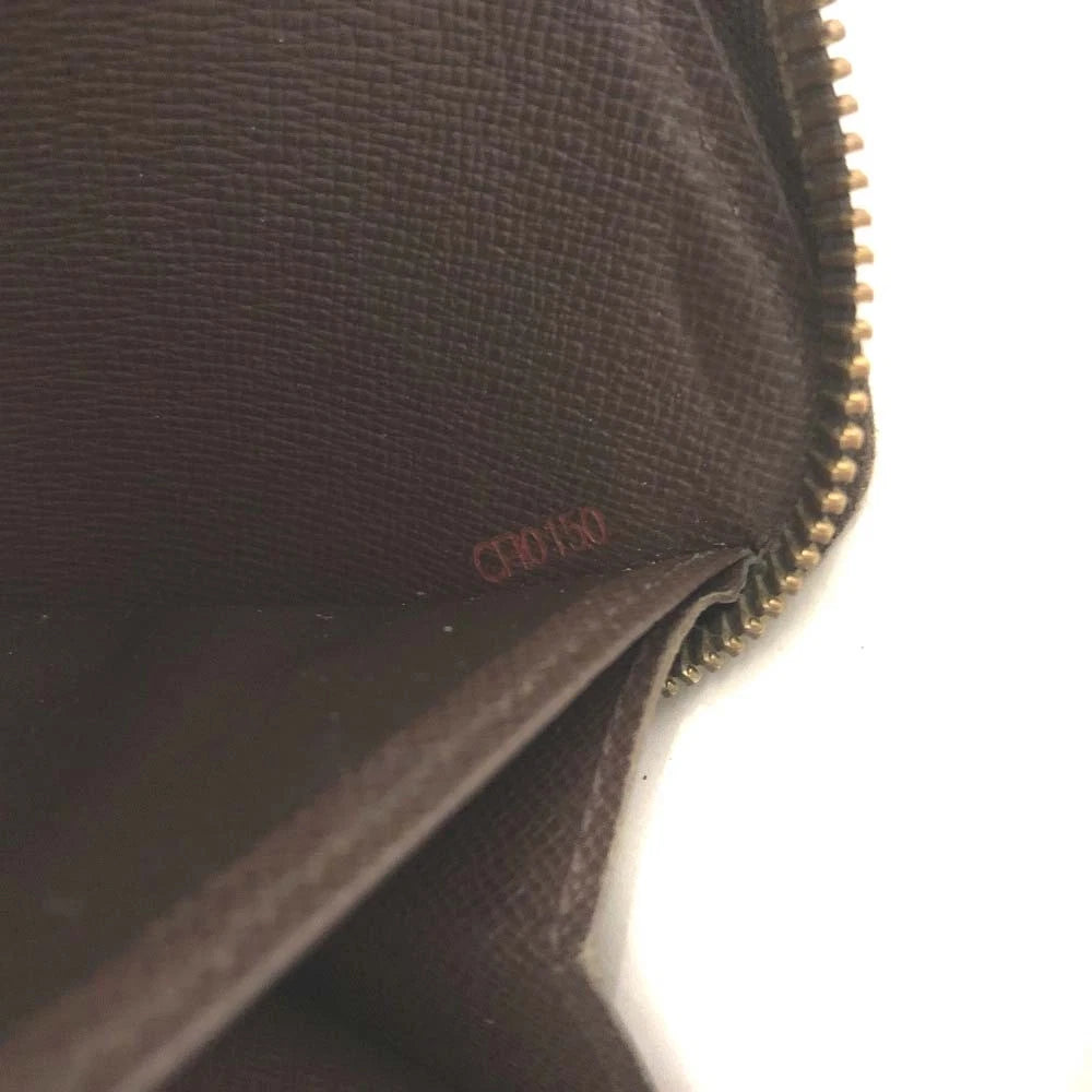 Louis Vuitton Damier Zippy Zip Around Long Wallet Purse Brown CA0150