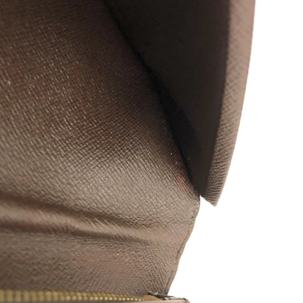 EGA Louis Vuitton Damier Porte feiulle Brazza Long Wallet Purse Brown/3CA1367 TS2151