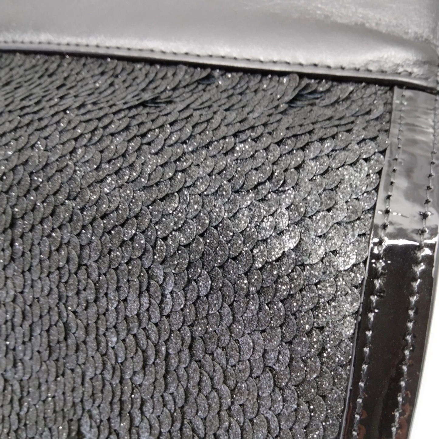 $1590 Christian Louboutin Paloma black sequin clutch