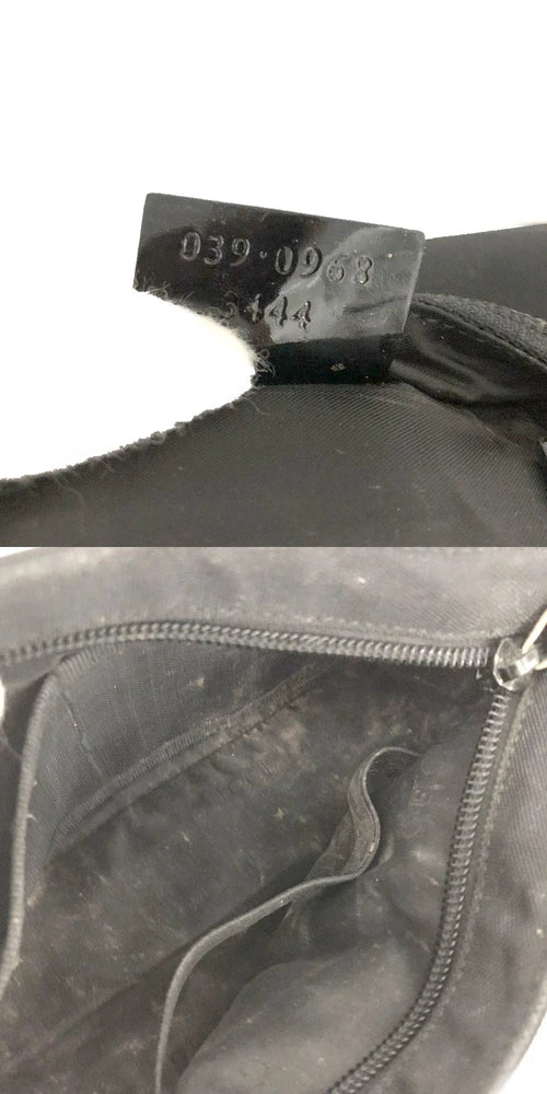 GUCCI $600 Logo Canvas Cosmetic Pouch Bag Black/7BH0236