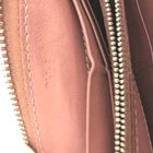 Chloe Logo Leather/Patent Zip Around Long Wallet Purse Bicolor