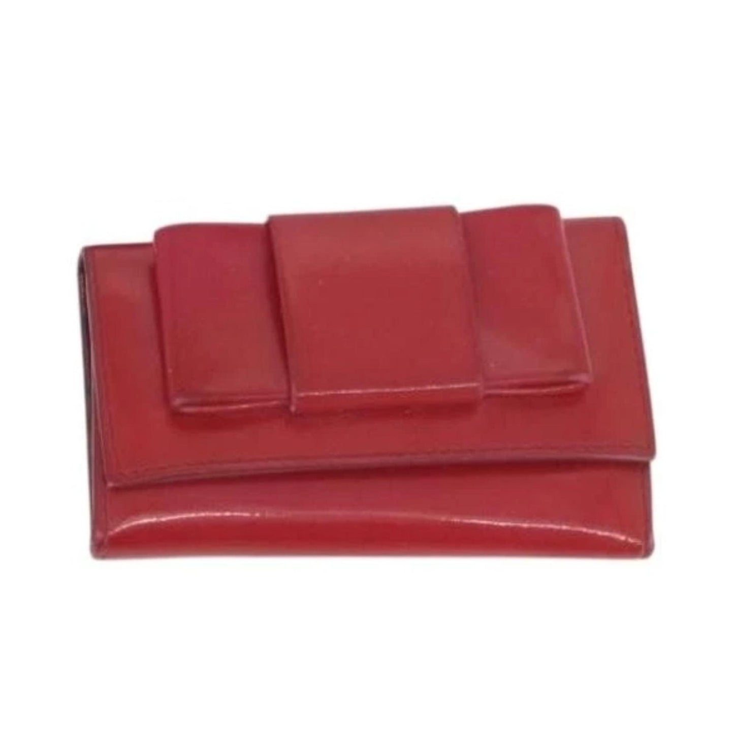 Miu Miu Red Bow Patent Key Case