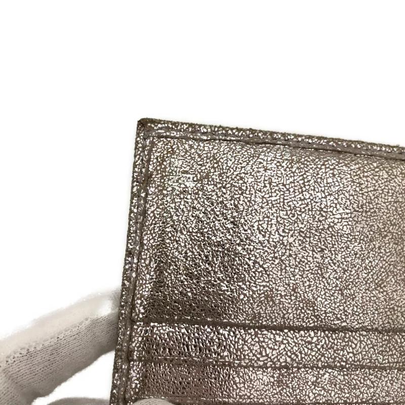 Fendi Metallic Zucca Wallet Gold Silver