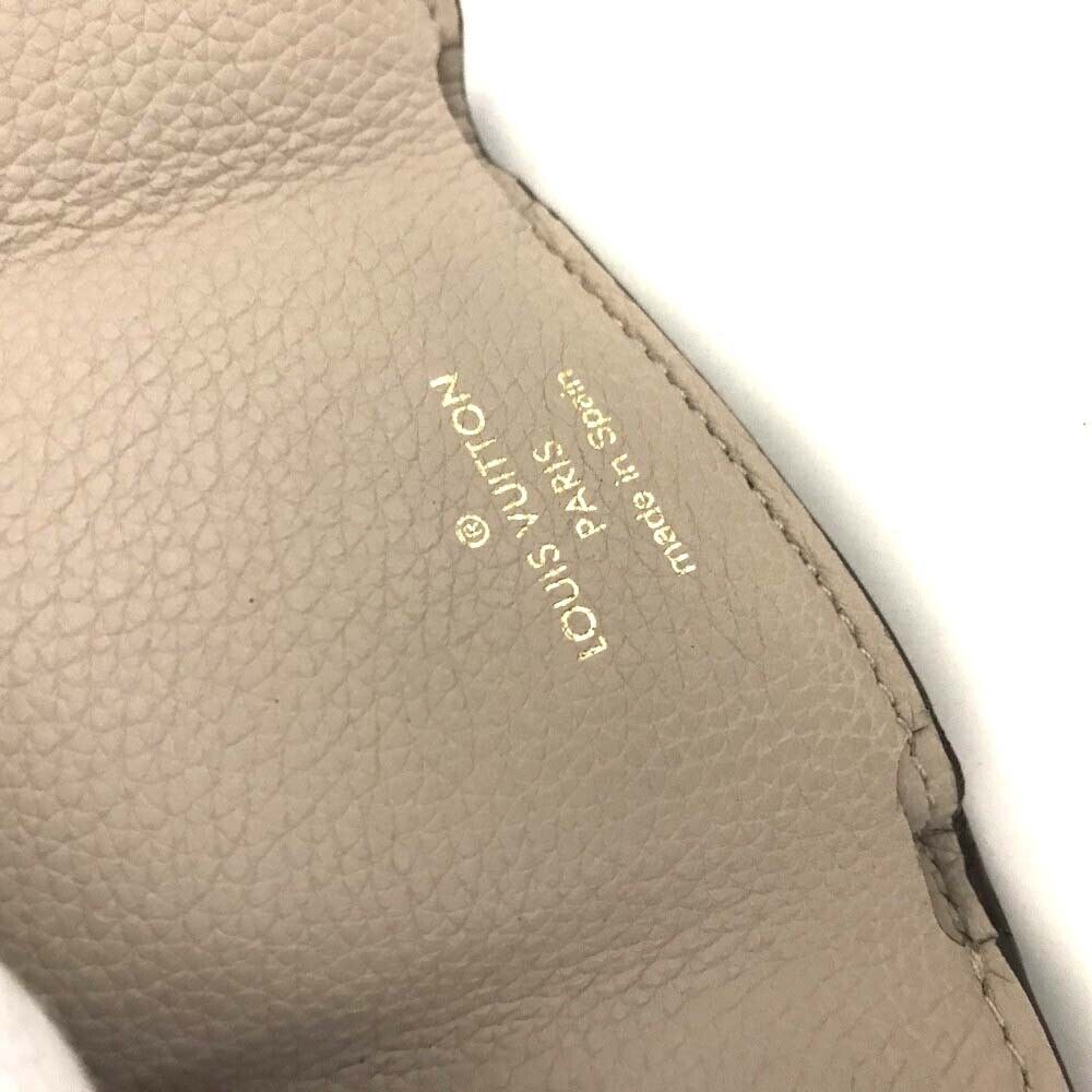 LOUIS VUITTON Calfskin Lockmini Wallet Greige