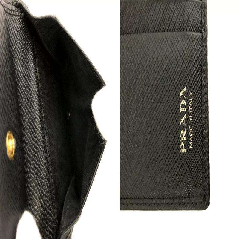 Prada Saffiano Metal Bi-Fold Wallet Black