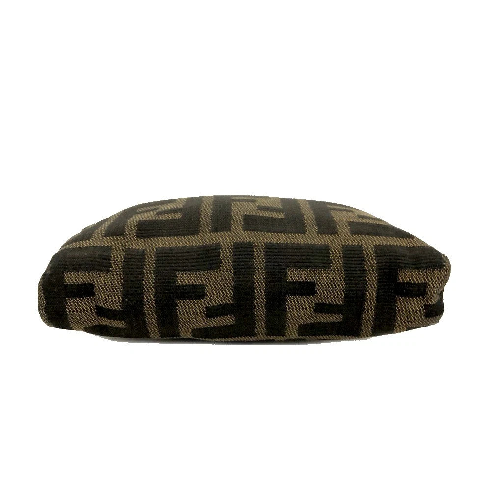 FENDI Zucca Canvas Cosmetic Pouch Bag Khaki