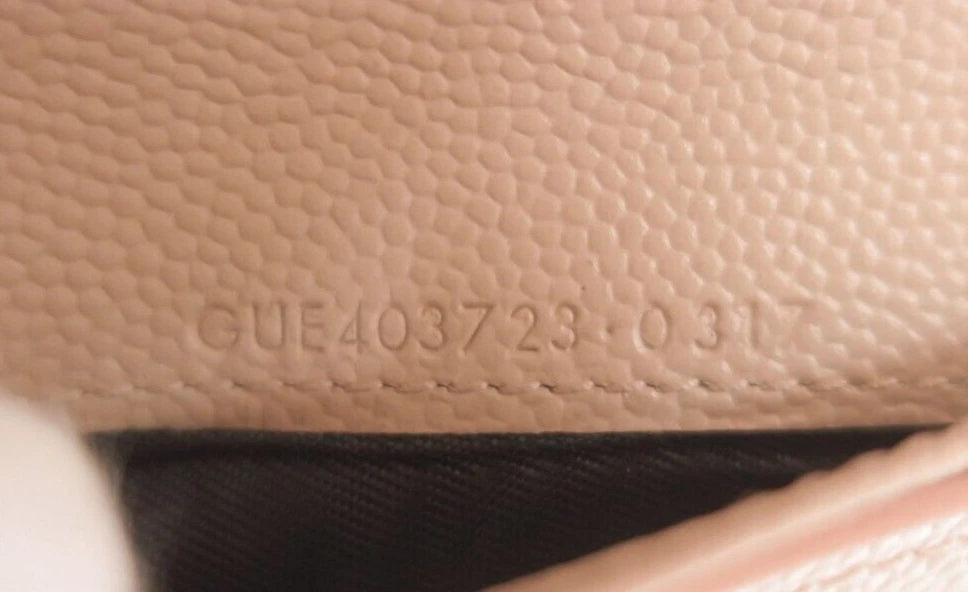 YSL Saint Laurent Leather V stitch Zip Around Compact Wallet