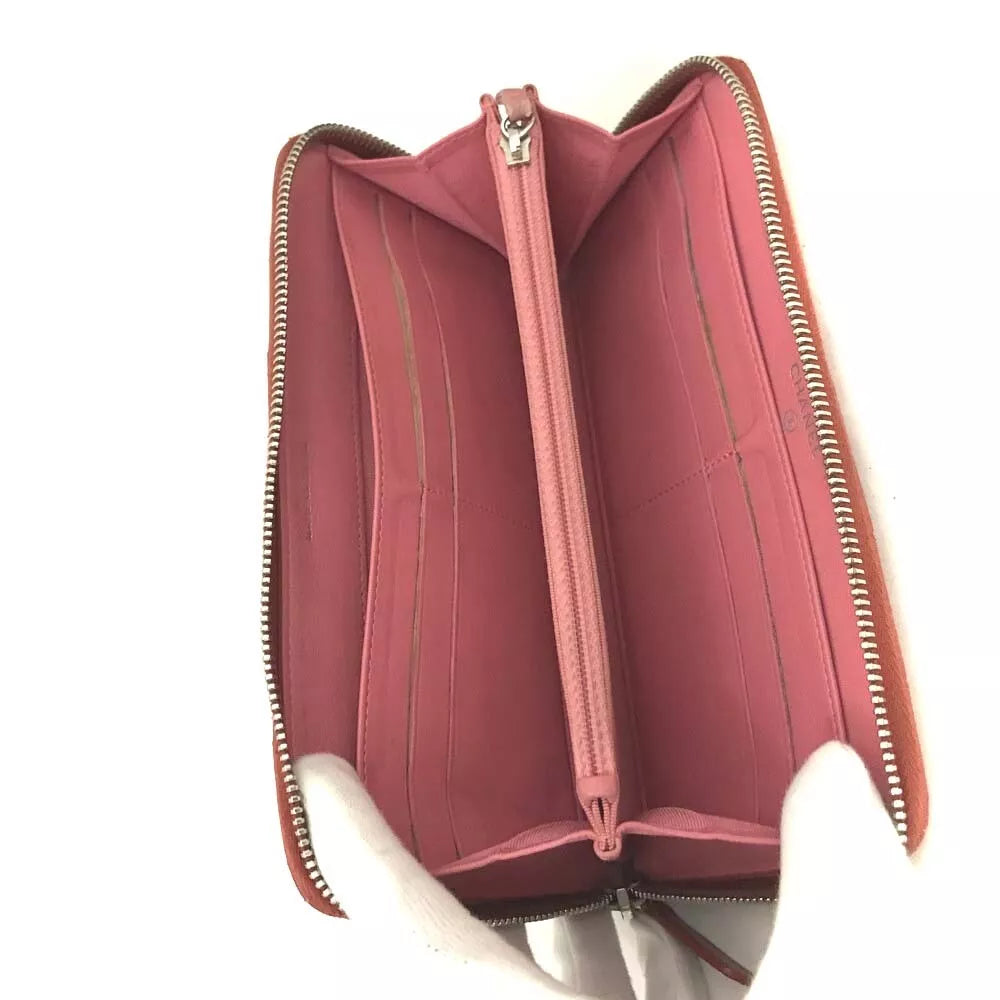 Chanel Lambskin Quilted Large Gusset Zip Around Wallet Red