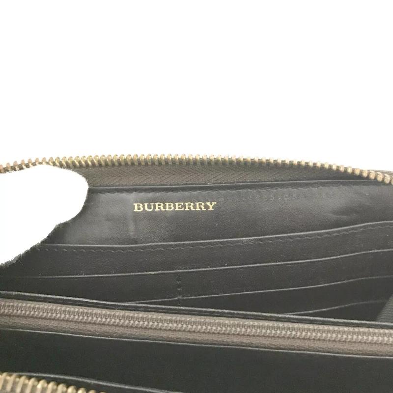 Burberry Haymarket Check Large Ziggy Zip Around Wallet Chocolate