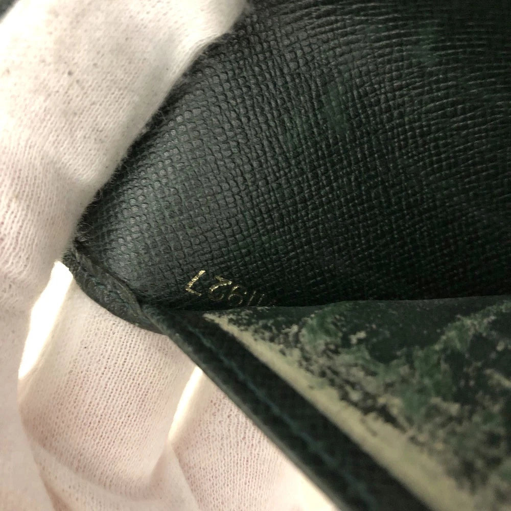 $810 Louis Vuitton Taiga Porte Valeurs Cartes Credit Leather Long Wallet VI1927