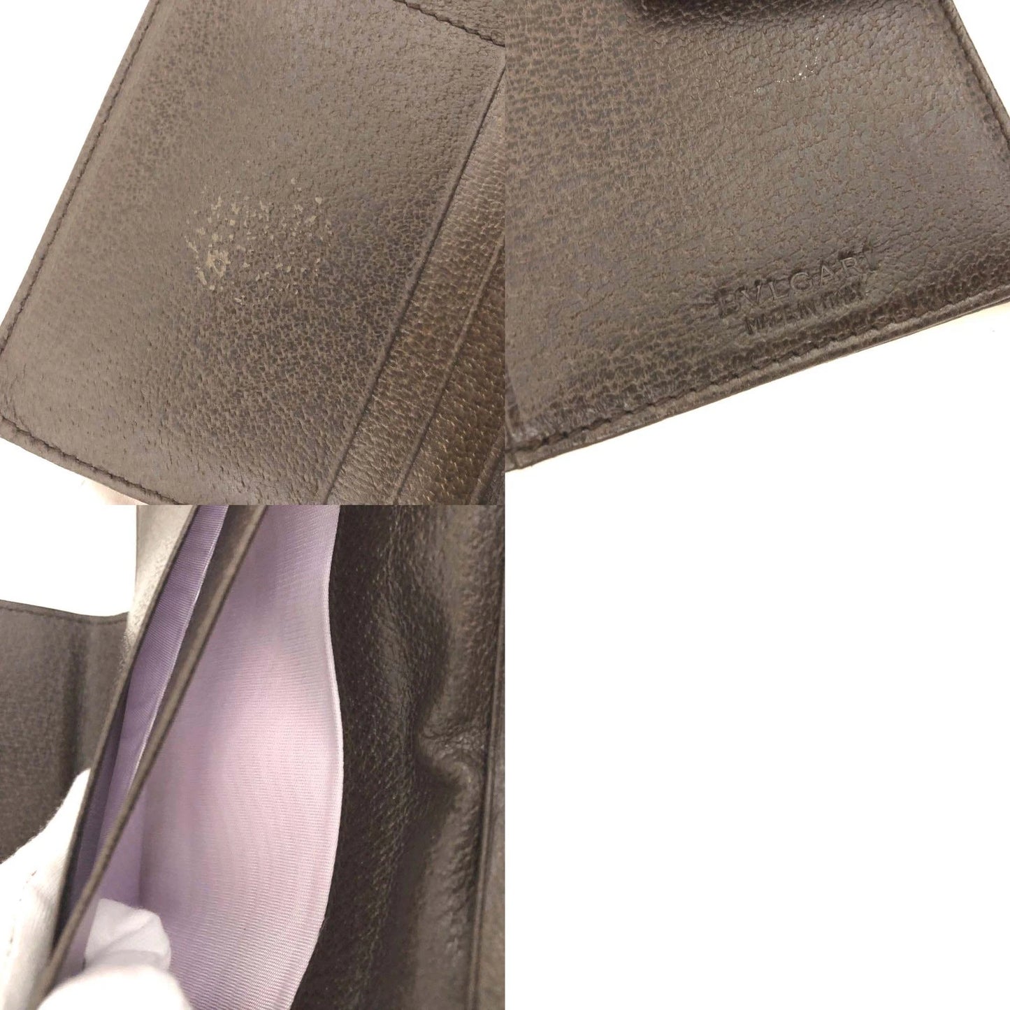 BVLGARI Classico Logo Mania Canvas Leather Bifold Long Wallet