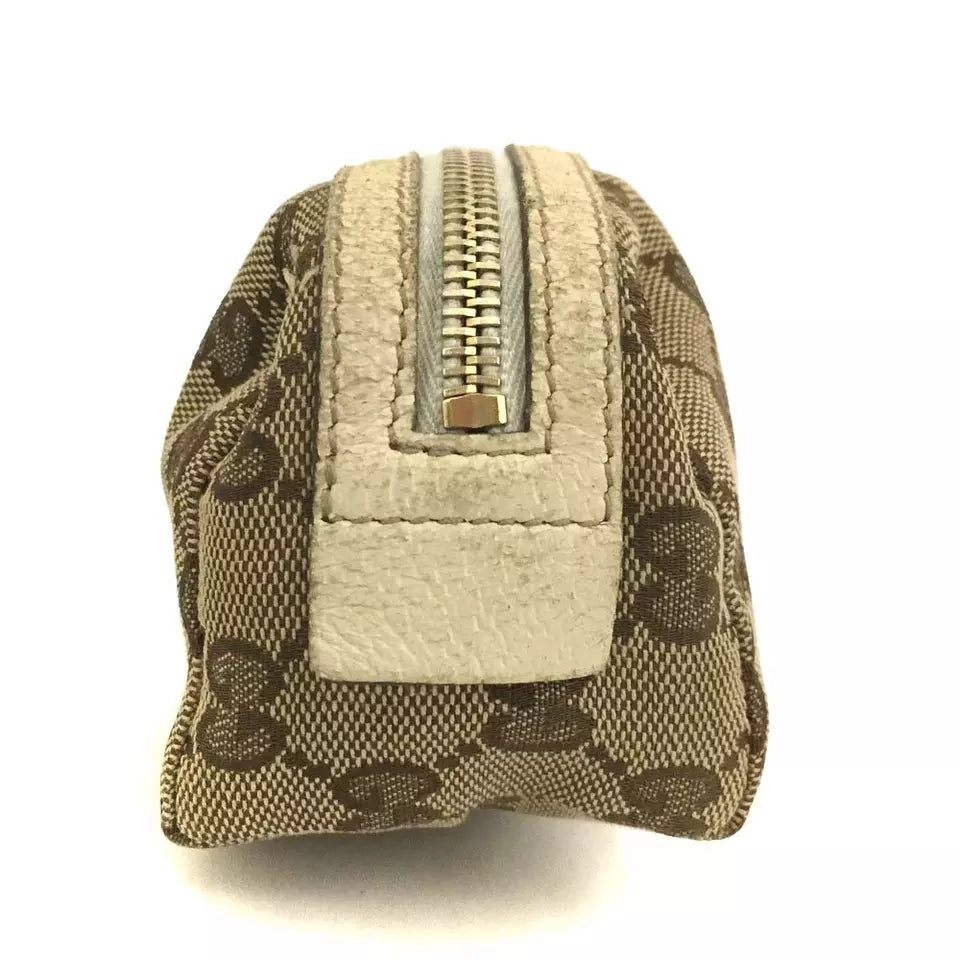 PRE-ORDER GUCCI GG Heart Logo Canvas Cosmetic Pouch Bag