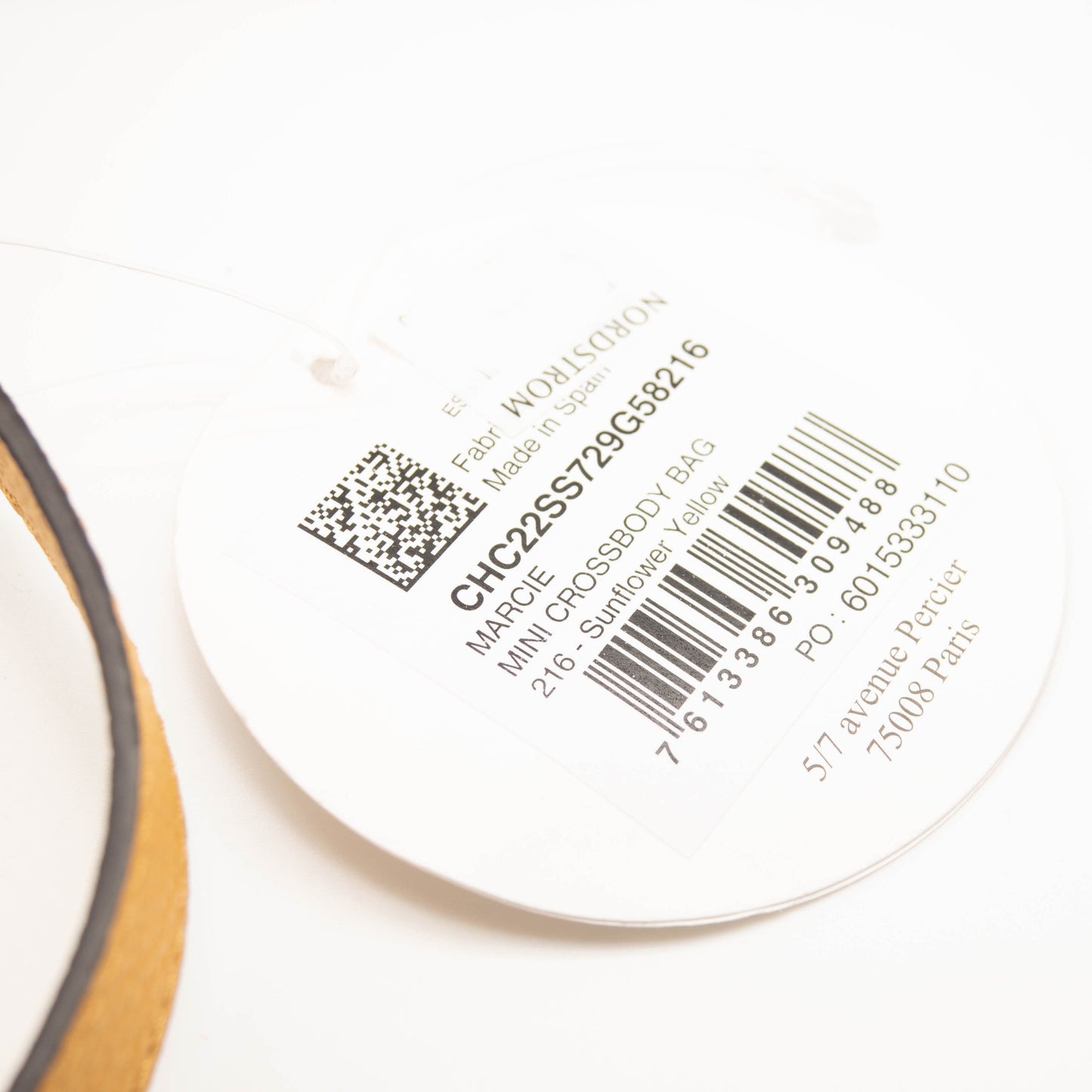 Chloe Marcie Leather & Raffia Crossbody Bag SUNFLOWER YELLOW