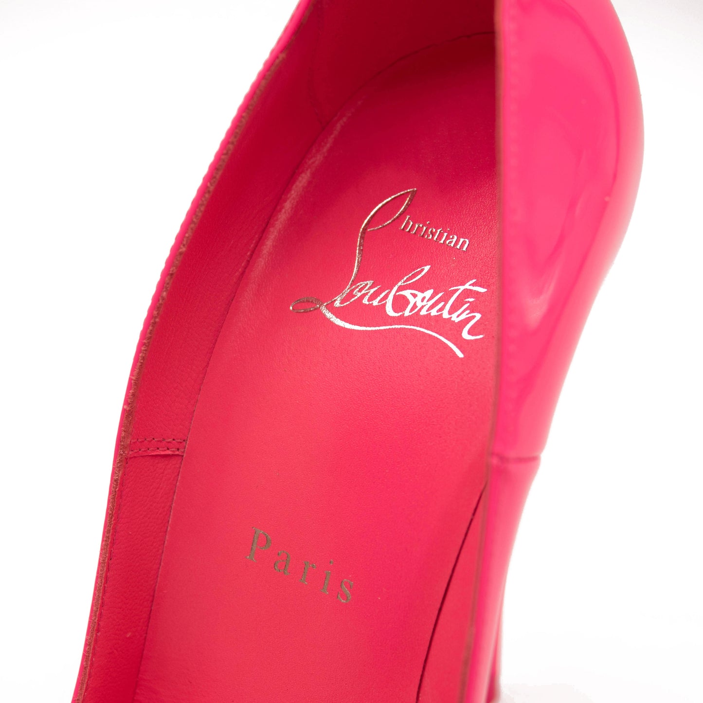 NEW Christian Louboutin So Kate Pointed Toe Pump 133 mm 38.5 Pink Patent