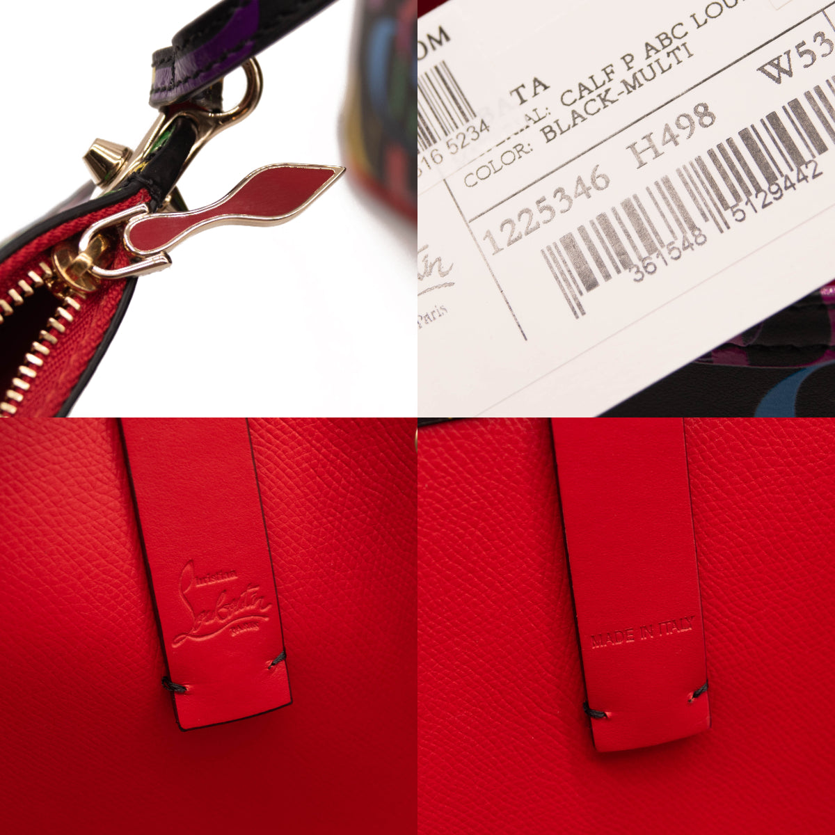 NEW Christian Louboutin Small Cabata Print Leather Tote