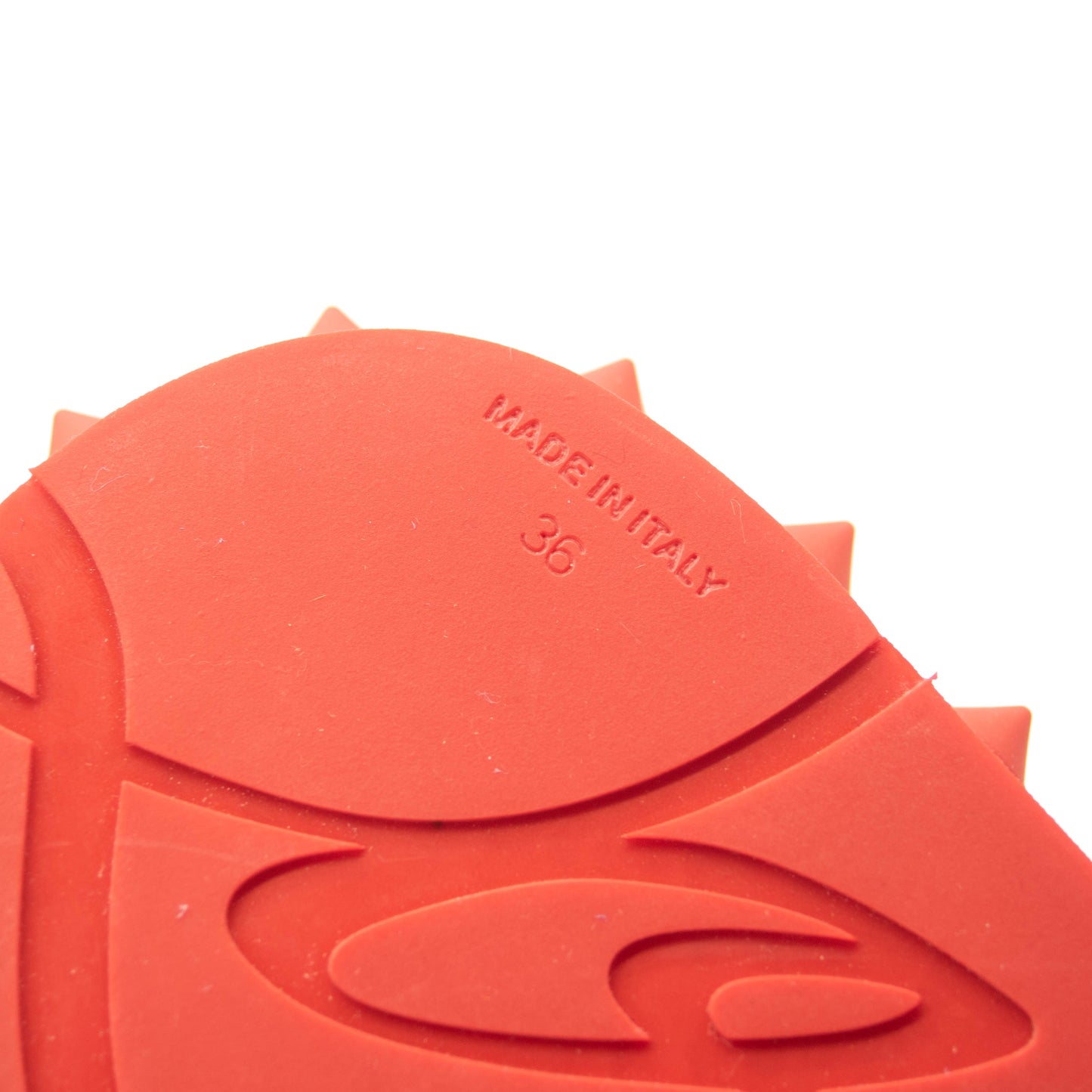 Christian Louboutin Loubi Stud Platform Flip Flop white red sandal 5.5 US