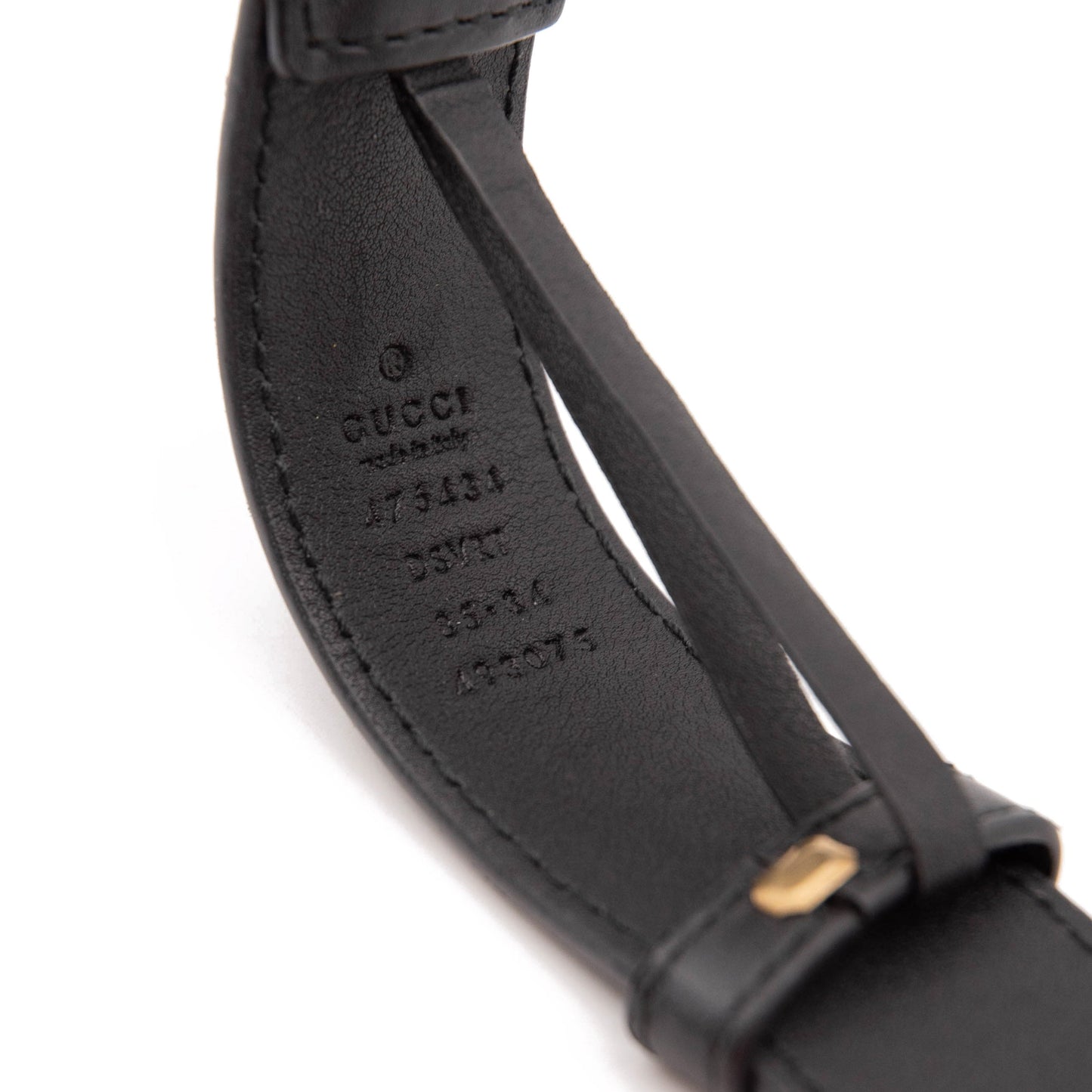 Gucci Calfskin Matelasse GG Marmont Belt Bag 85 34 Black