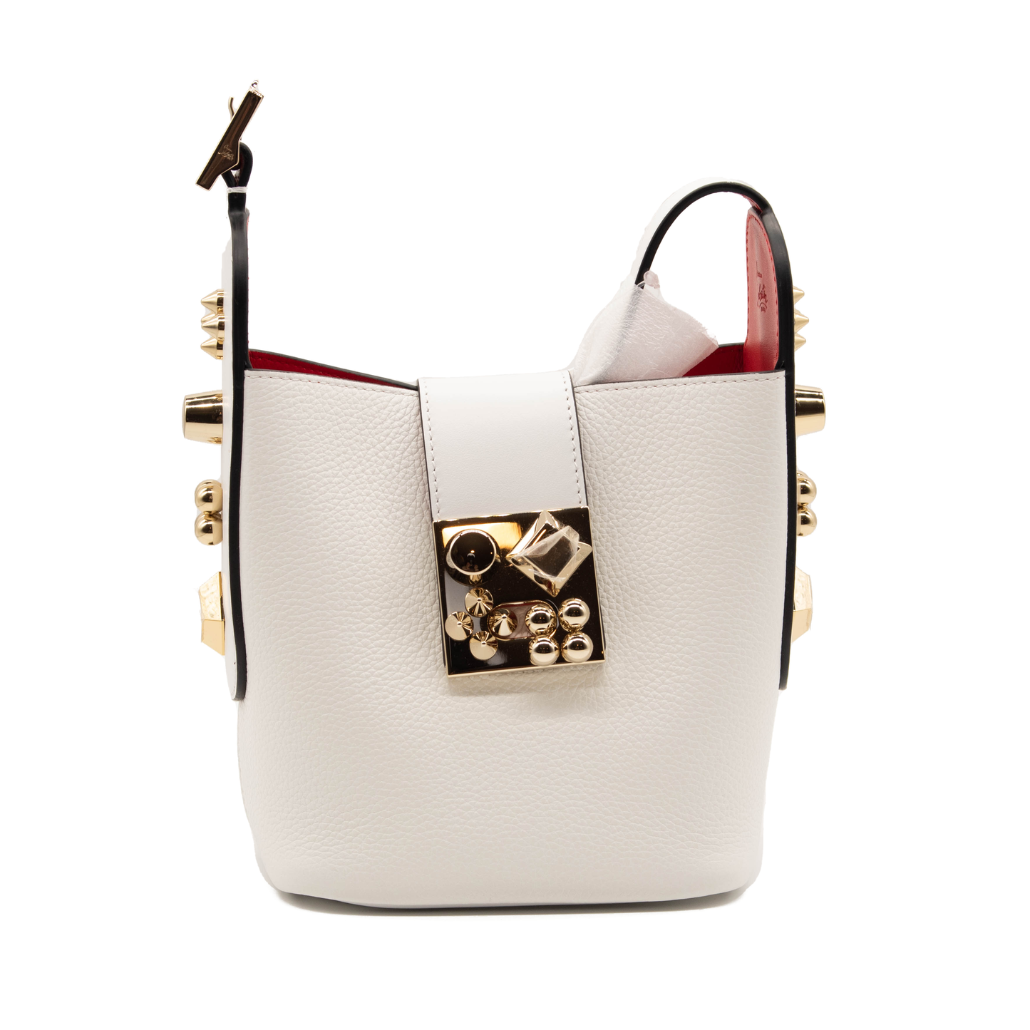 NEW Christian Louboutin Carasky Empire Leather Bucket Bag