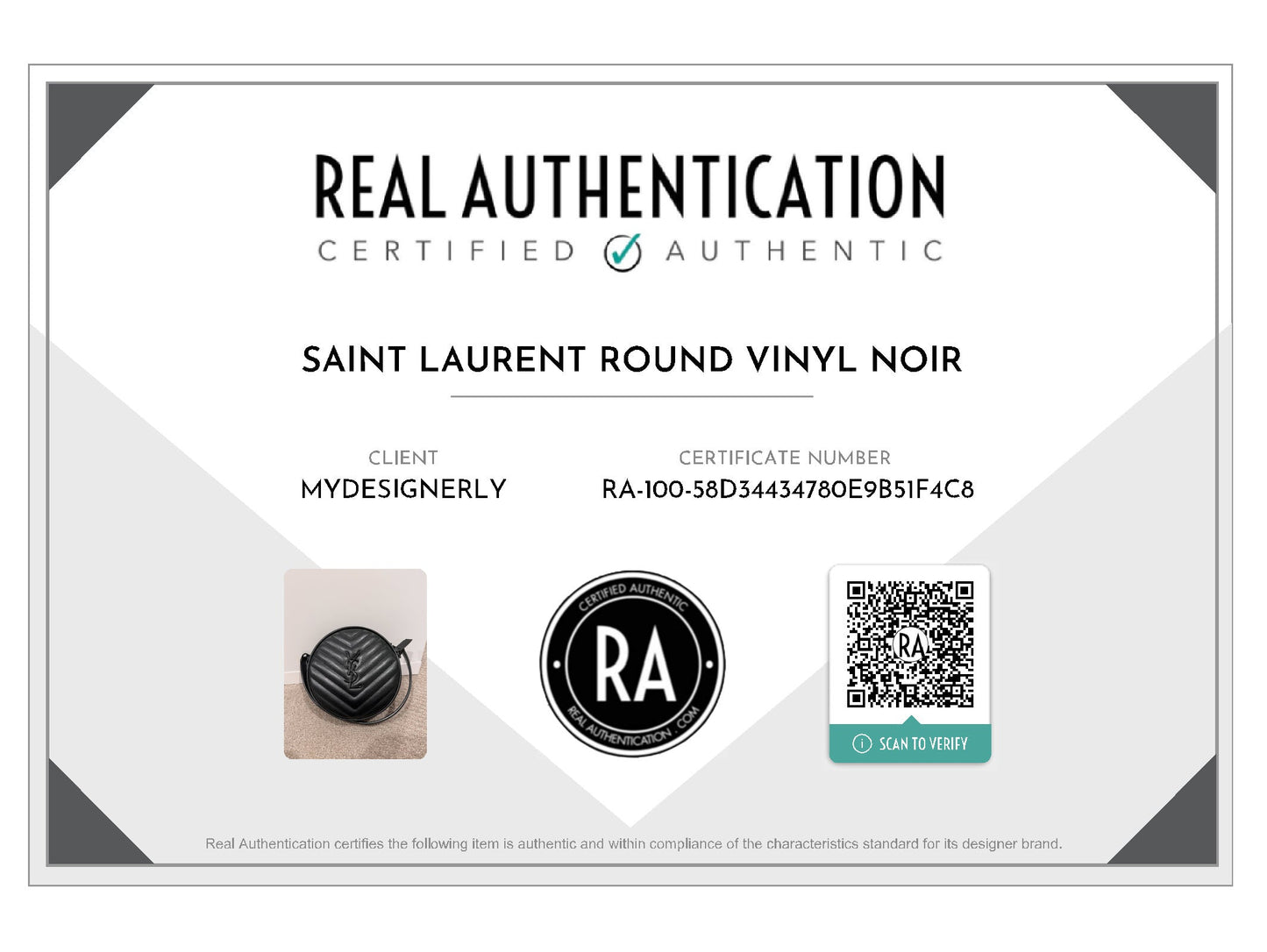 Saint Laurent Calfskin Matelasse Chevron Round Vinyle Camera Bag Black