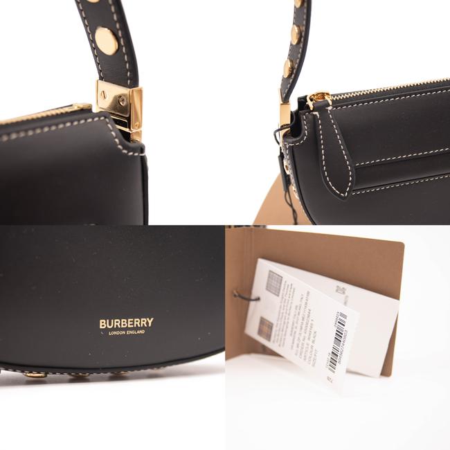 NEW Burberry Mini Olympia Studded Black Leather Shoulder Bag