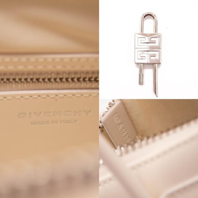 NEW Givenchy Mini Antigona Lock Satchel Ivory Tote White Leather Shoulder Bag