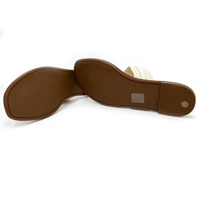 Tory Burch Off White New Carson Thong Welt Croc Sandals US 9