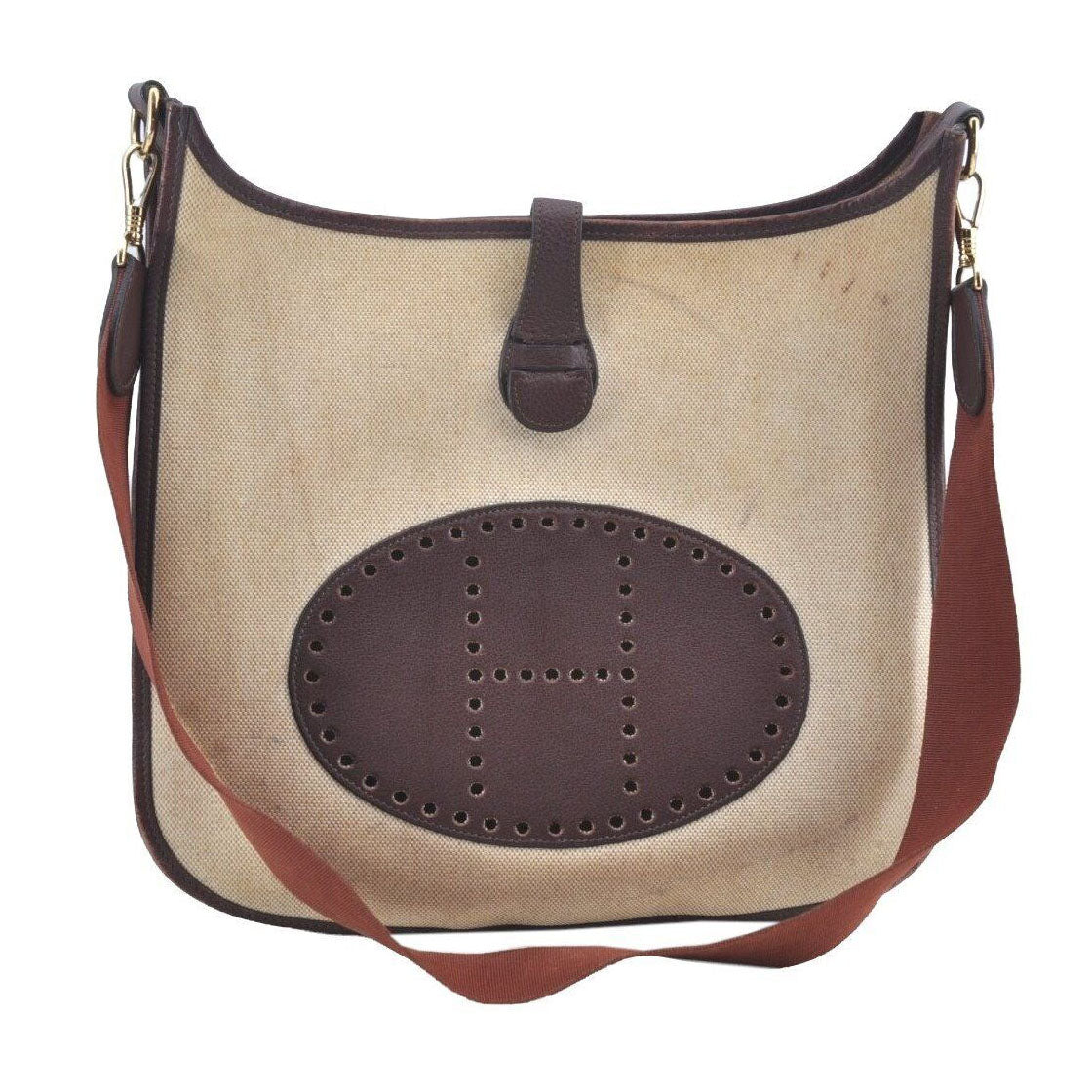 HERMES Taurillon Clemence Amazone Evelyne TPM in Dark Brown