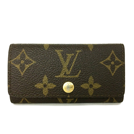 Louis Vuitton Monogram Multicles 4 Ring Key Case 874RA