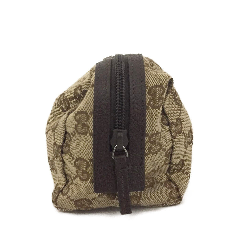 GUCCI Monogram Small Balthus Cosmetic Case Beige Ebony Cocoa