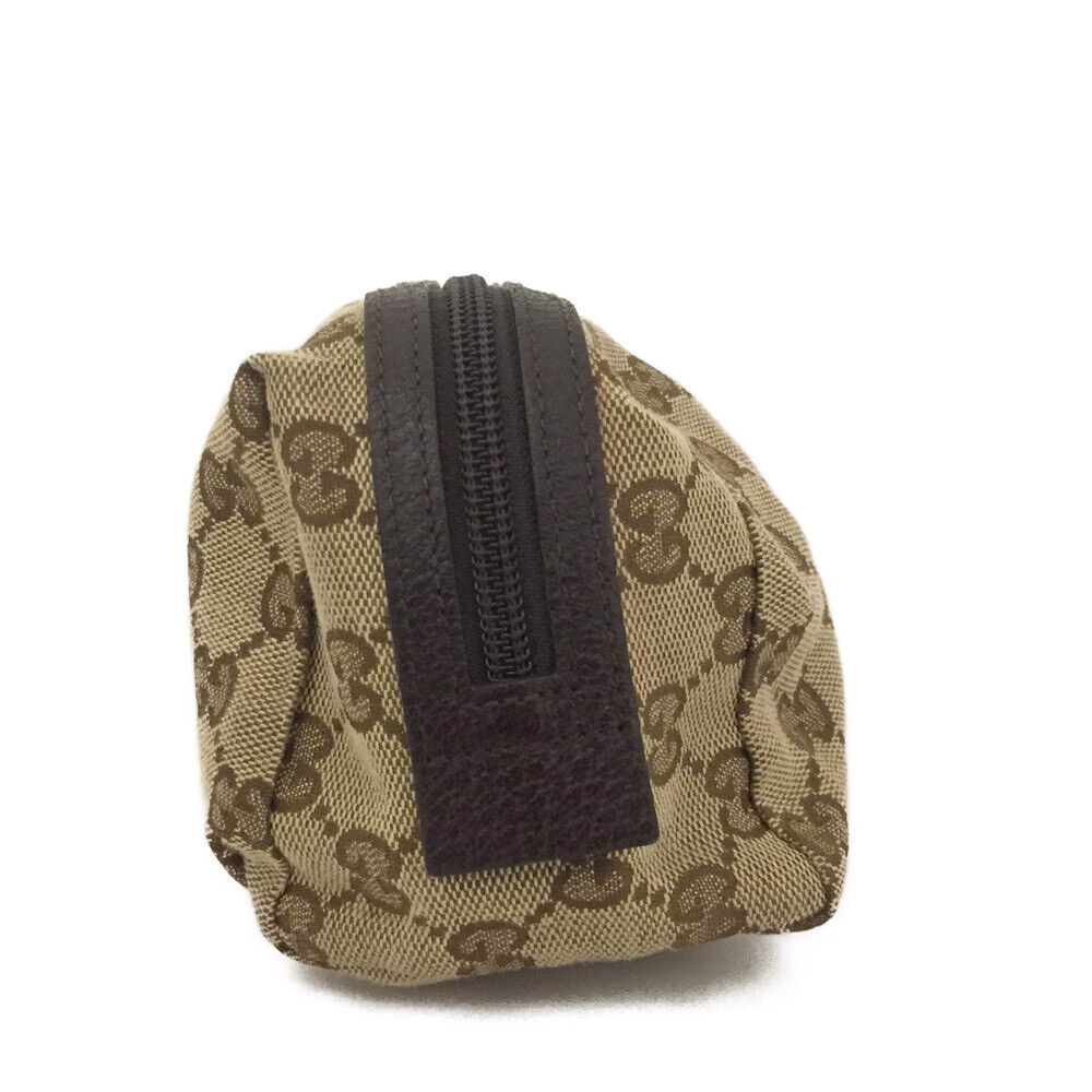 GUCCI Monogram Small Balthus Cosmetic Case Beige Ebony Cocoa