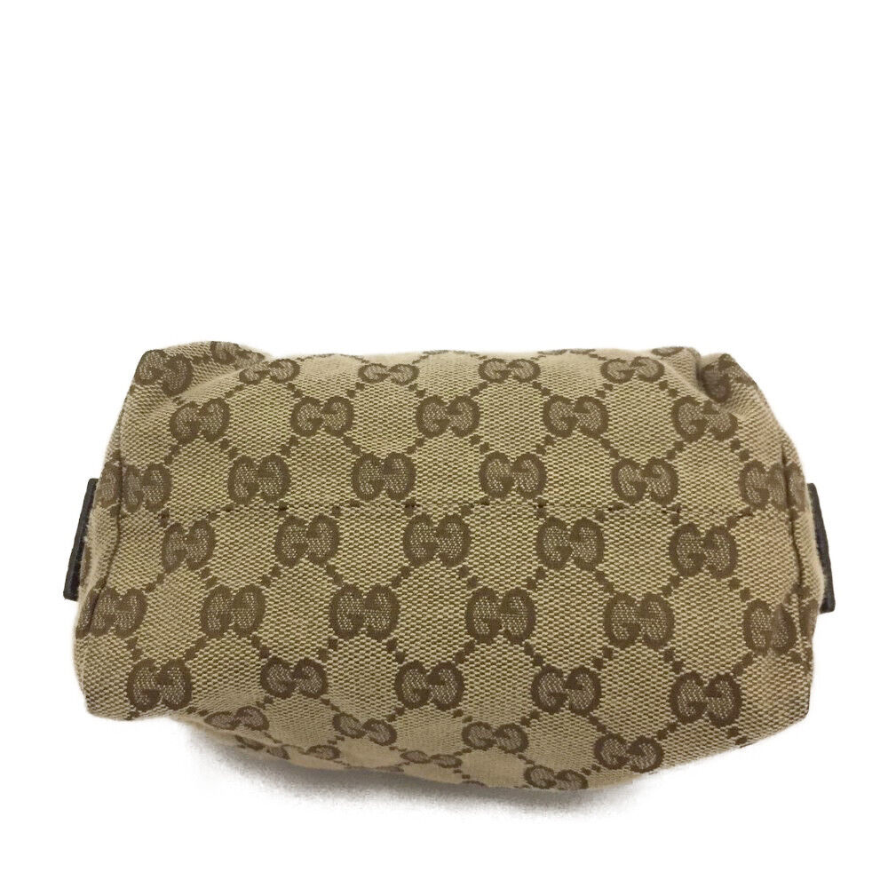 GUCCI Monogram Small Balthus Cosmetic Case Beige Ebony Cocoa