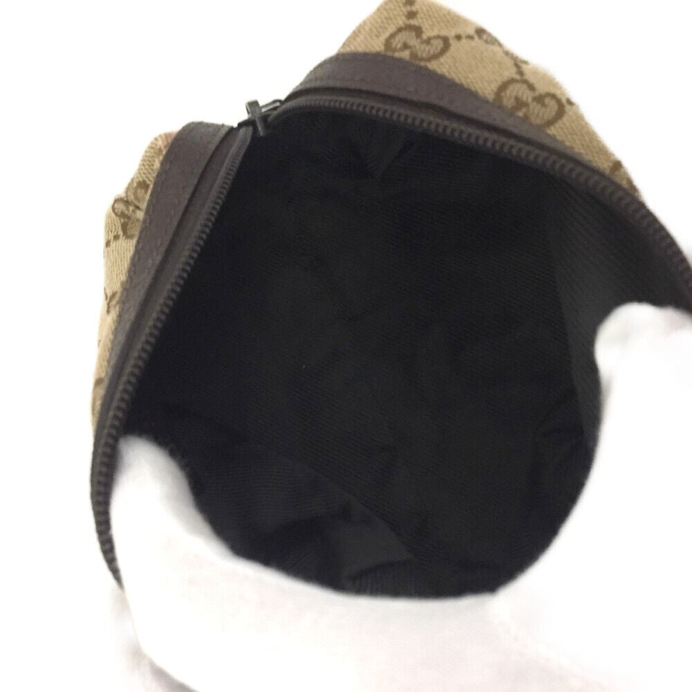 GUCCI Monogram Small Balthus Cosmetic Case Beige Ebony Cocoa