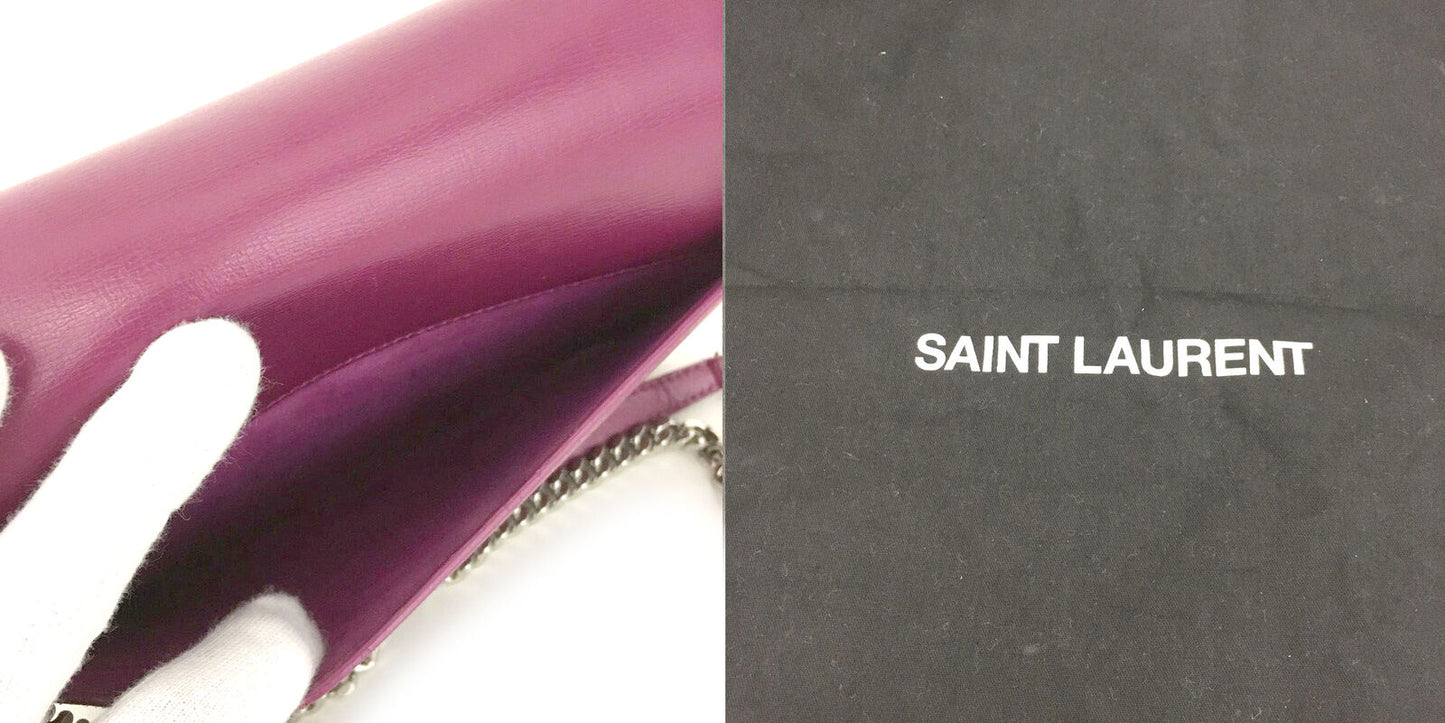 Saint Laurent Calfskin Medium Monogram Sunset Purple
