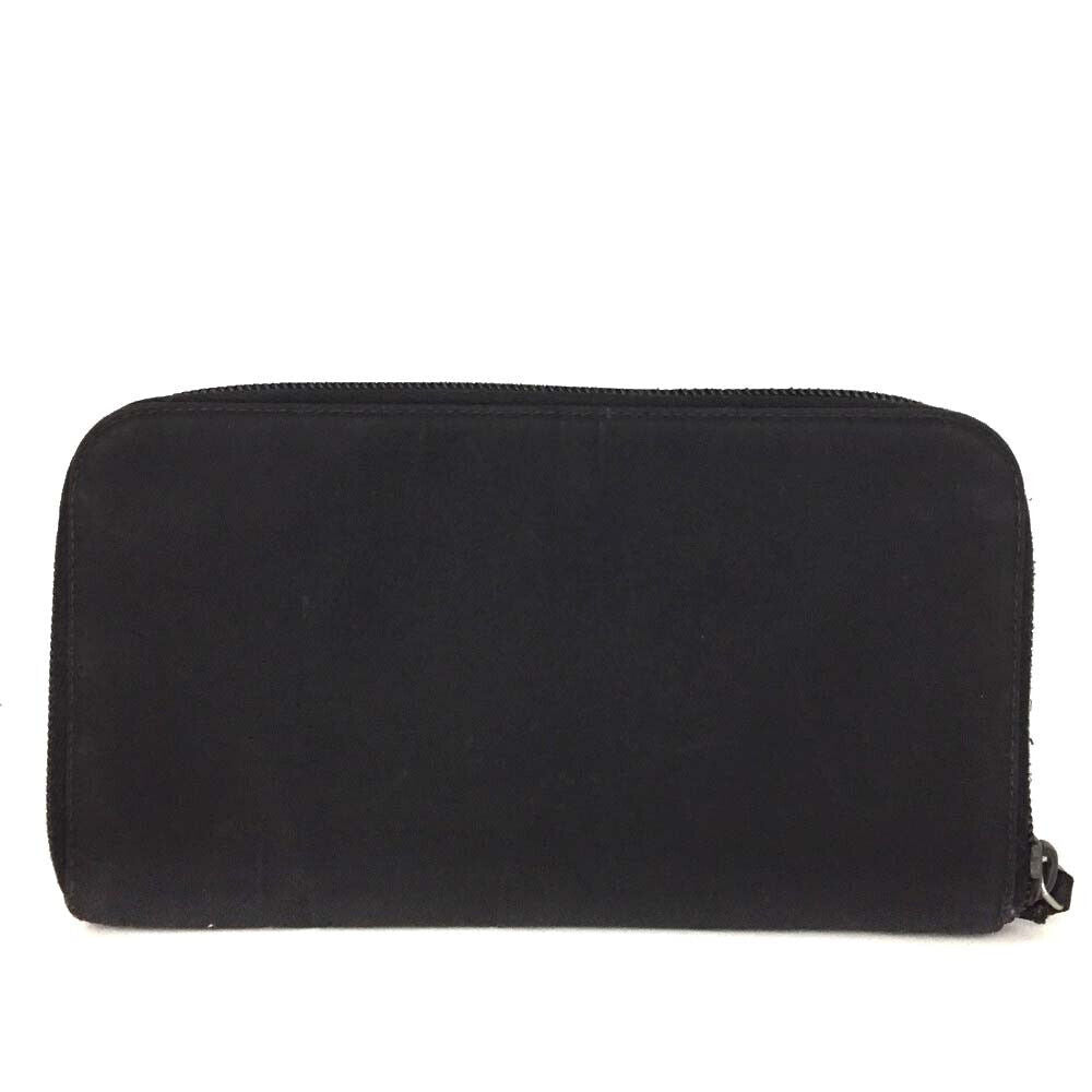 PRADA Tessuto Nylon Zip Around Wallet Nero Black