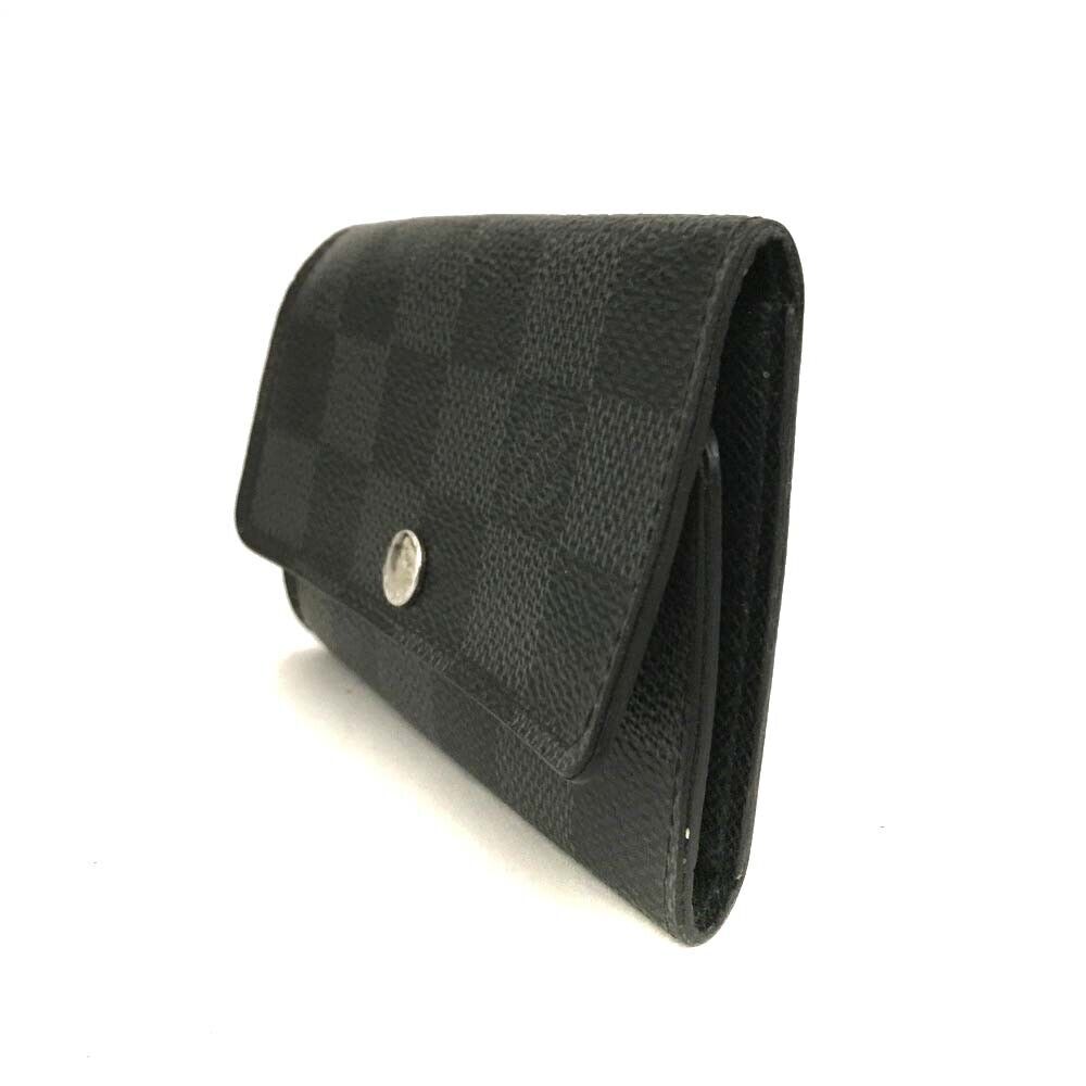 Louis Vuitton Black Damier Graphite Multicles 6 Key Holder Wallet CT4104