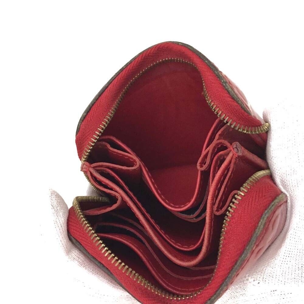 USED LOUIS VUITTON Vernis Zippy Coin Purse Wallet Red