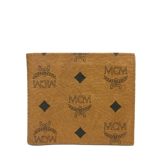 MCM Brown Bifold Wallet Men Visetos