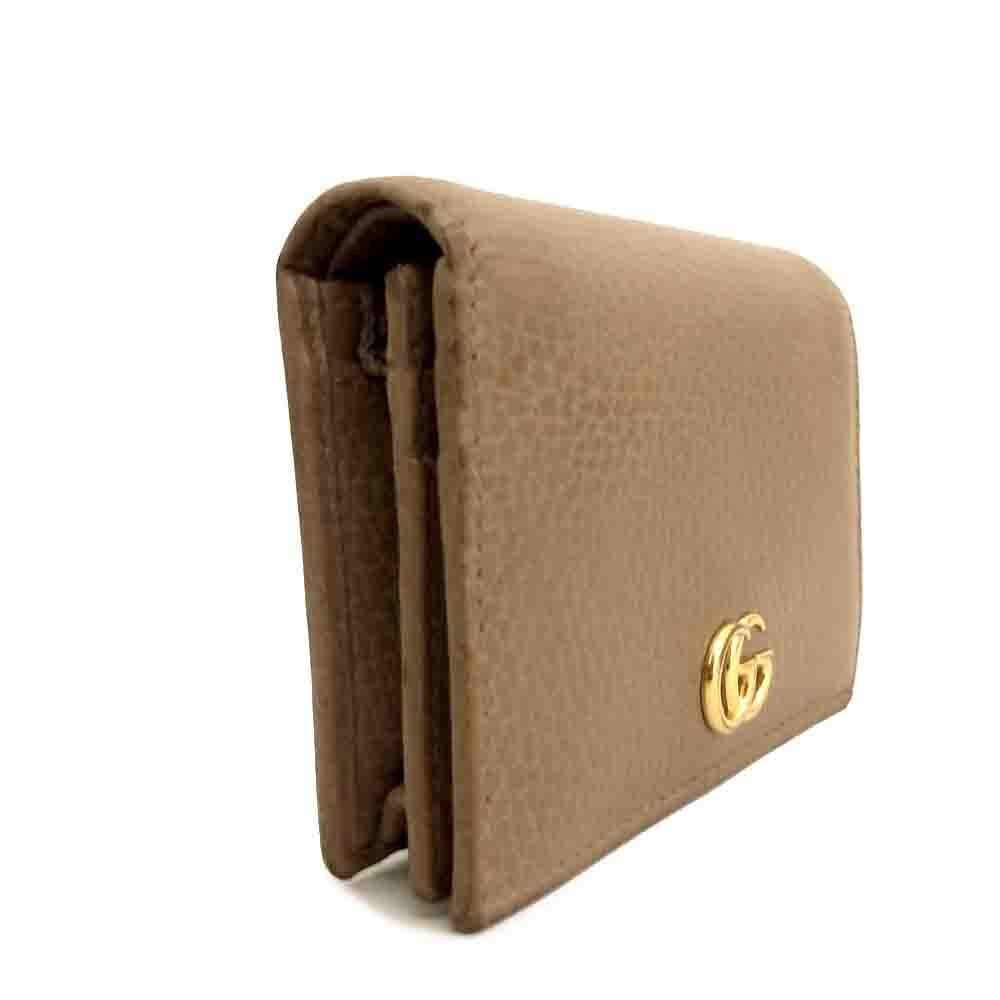 $470 GG MARMONT CARD CASE WALLET Brown