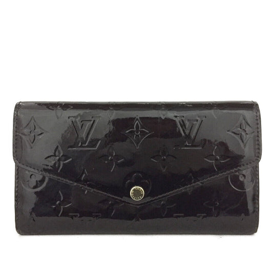 LOUIS VUITTON Vernis Sarah Long Wallet Amarante  TN2134