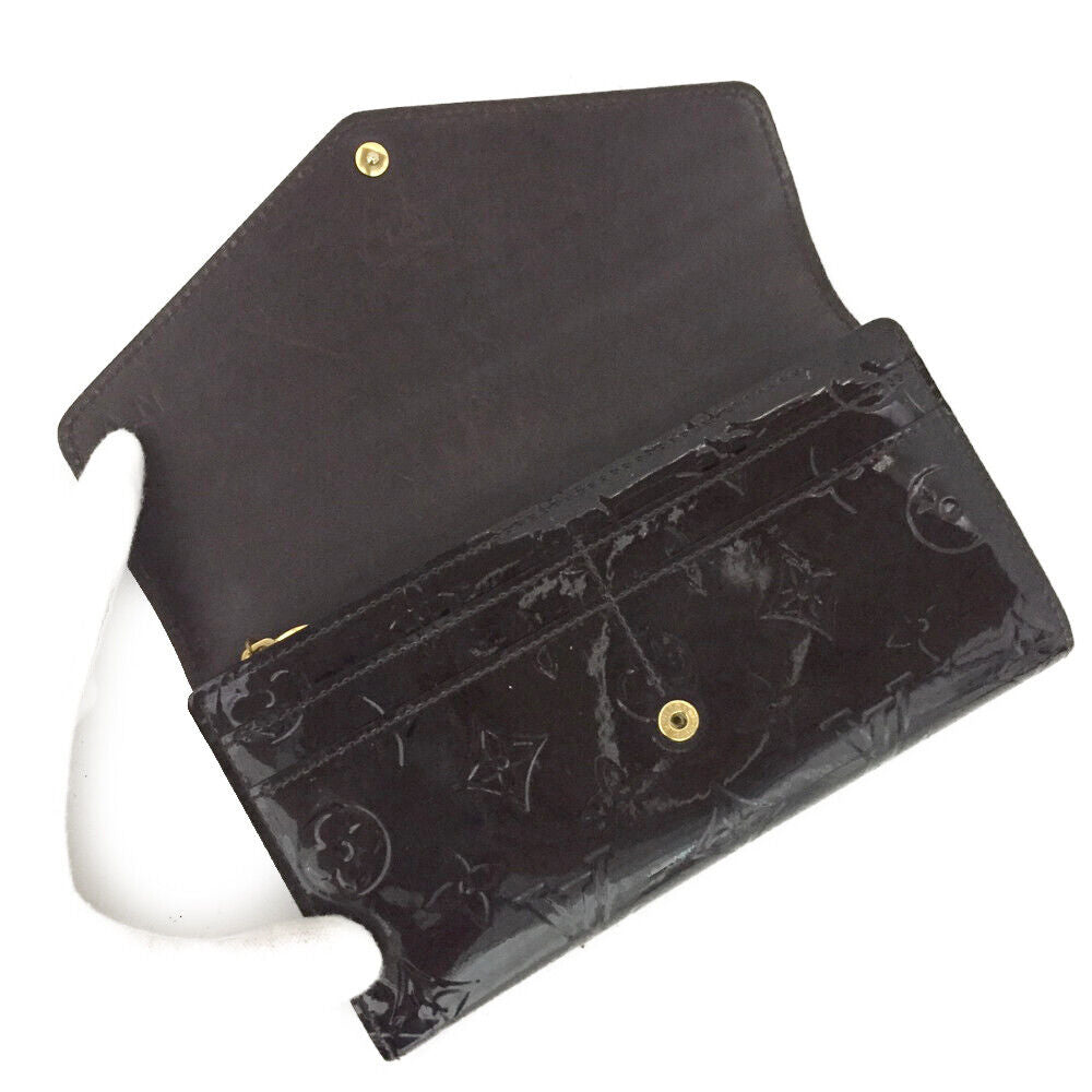LOUIS VUITTON Vernis Sarah Long Wallet Amarante  TN2134
