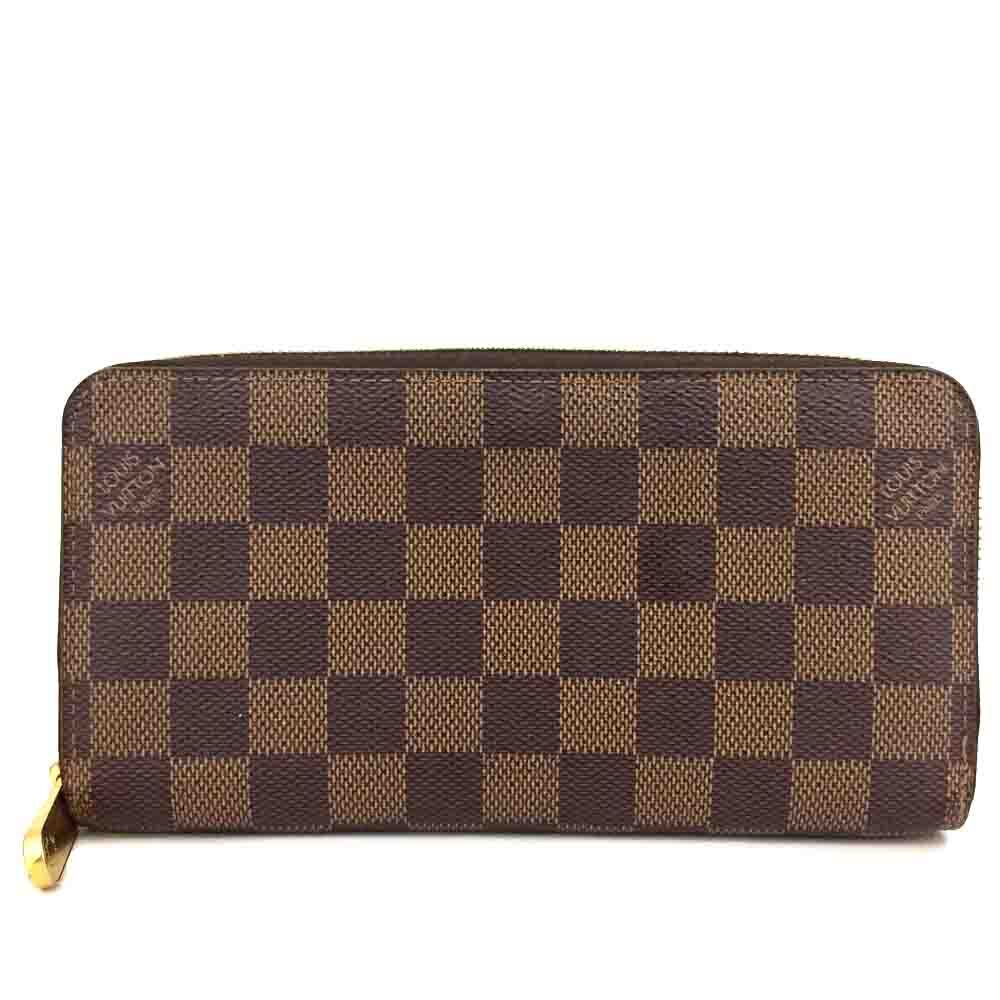 LOUIS VUITTON Rose Ballerine Damier Ebene Zippy Wallet GI0189