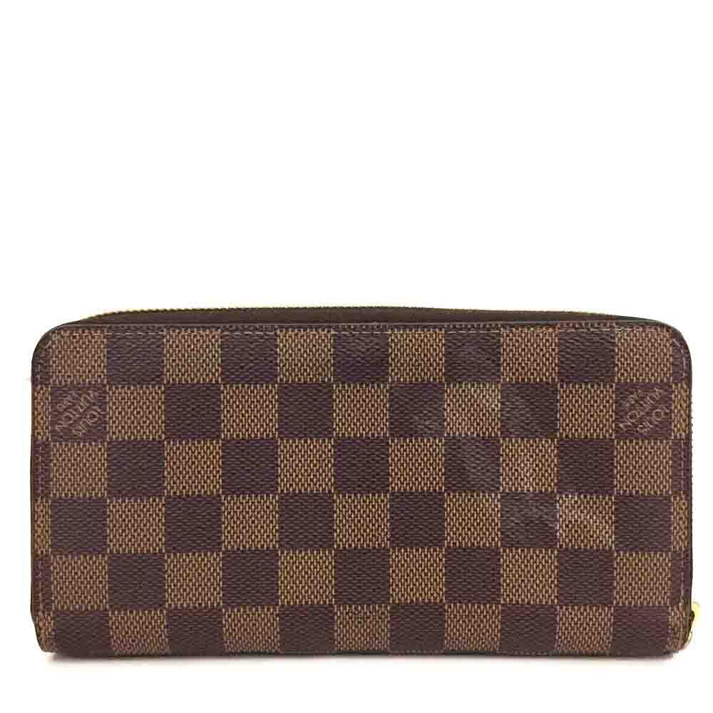 LOUIS VUITTON Rose Ballerine Damier Ebene Zippy Wallet GI0189